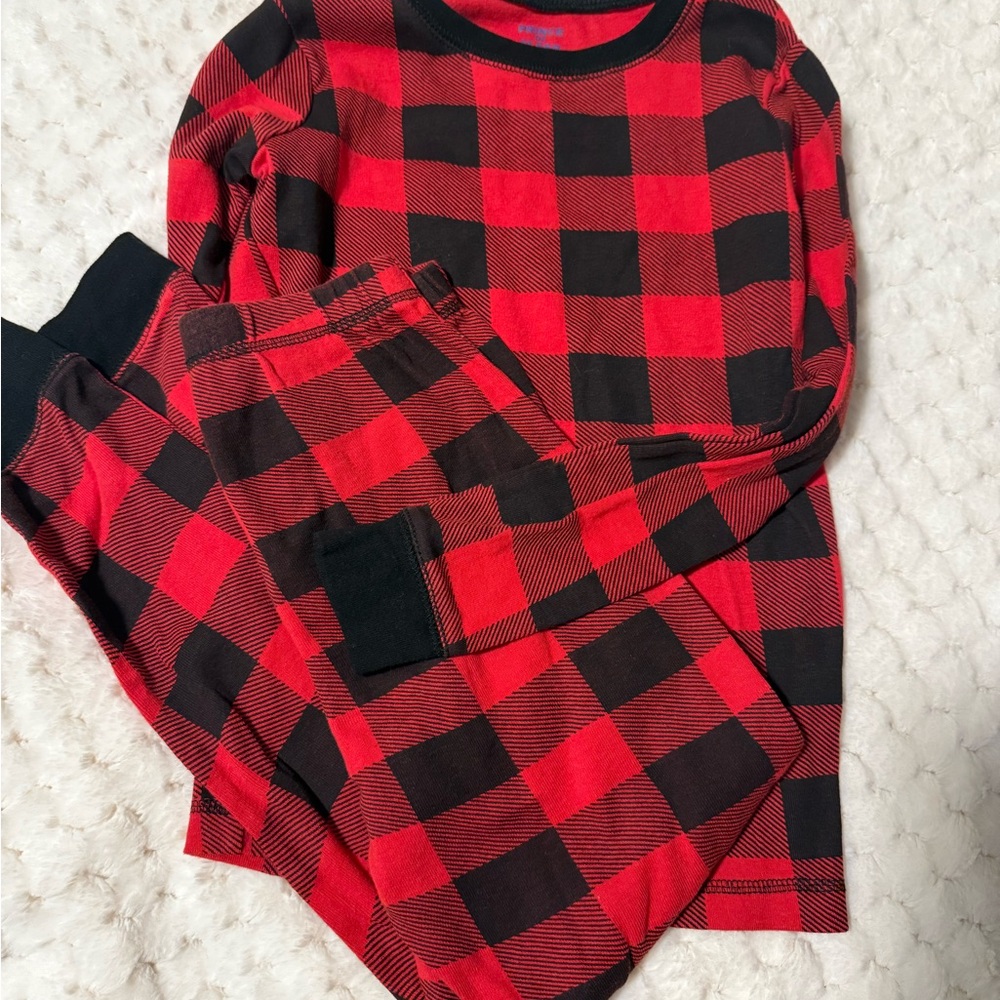 GAP Kids Red and Black Check Pajama Set